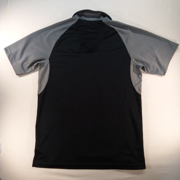 Guinness Men’s Half Zip Performance Polo Black Gray Size Large - Picture 6 of 6